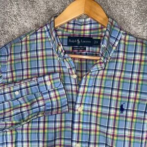 Ralph Lauren Classic Fit Plaid Button Down Shirt Men's Size Small Multicolor